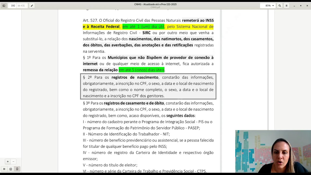 CNMG – Provimento Conjunto 93/2020 Artigos 494 - 528