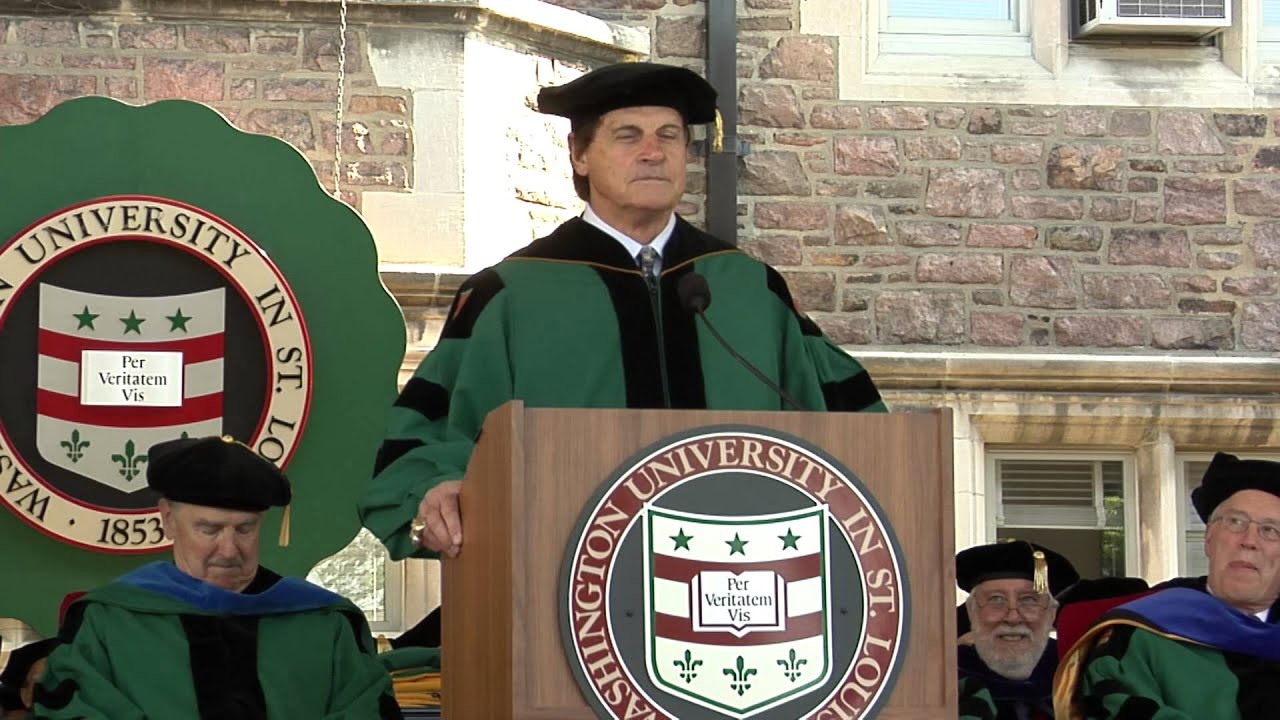 Tony La Russa Adresses graduates at WUSTL's 153rd Commencement