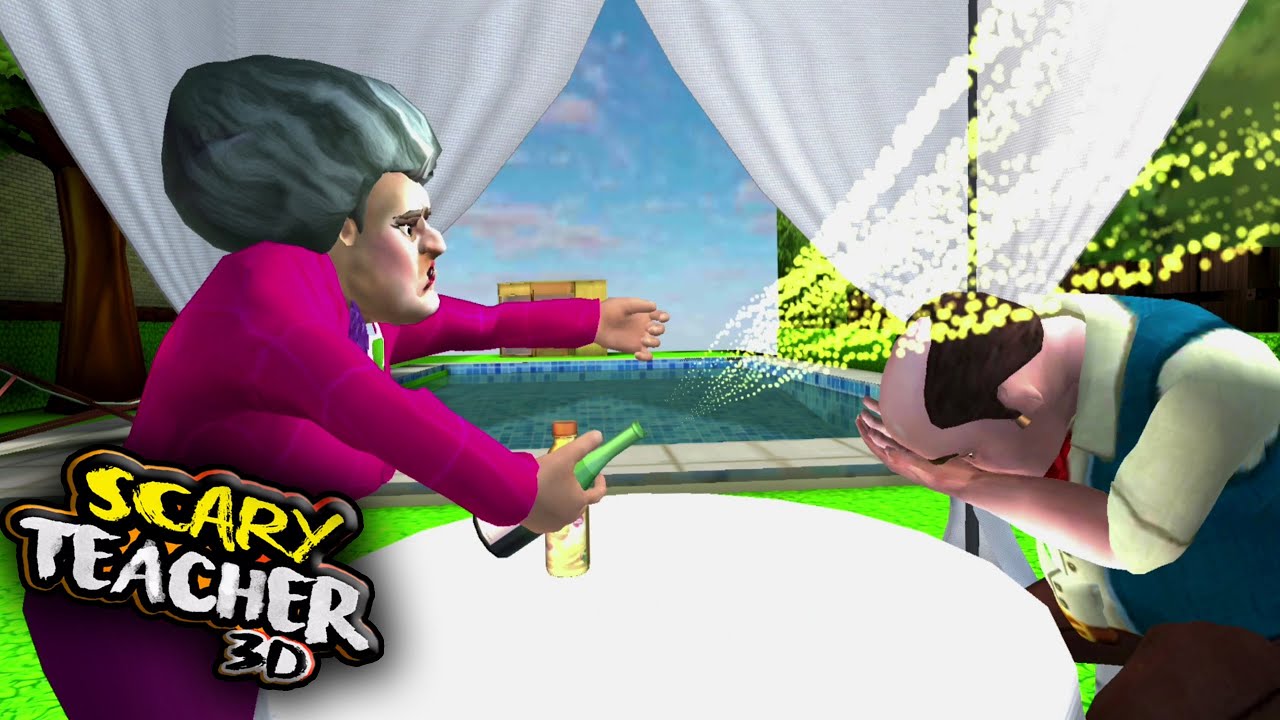 🍾 PANI NAUCZYCIELKA NA KWARANTANNIE URZĄDZA SOBIE IMPREZĘ Z FRANKIEM! | Scary Teacher 3D  🍾