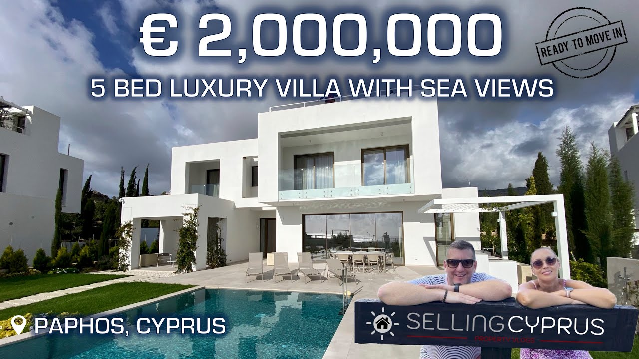 5 bedroom luxury villa with sea views for sale in Paphos, Cyprus.