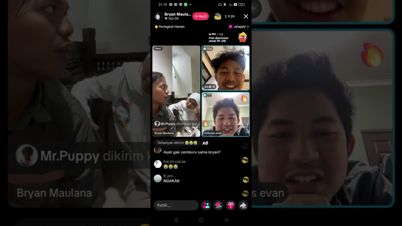 Nares kangen Nicholas? Live NINA Couple COC with couple ITB X ITS 