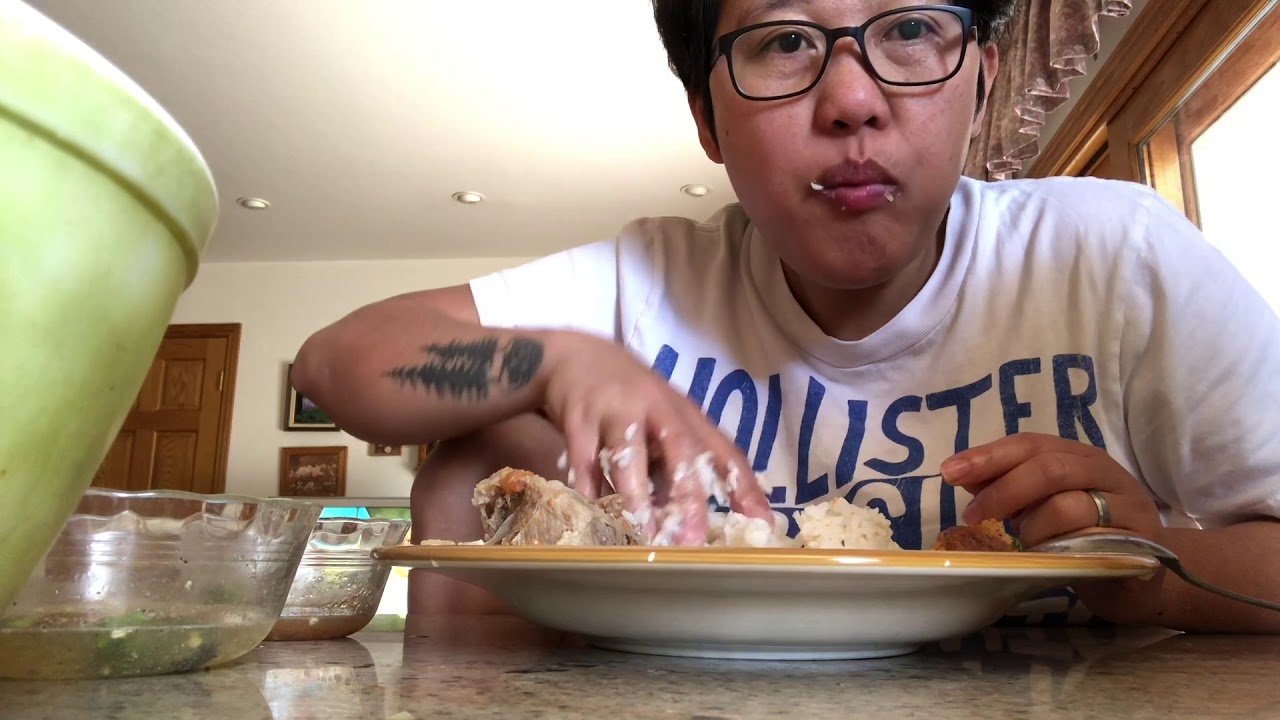 Sinigang and pritong karne