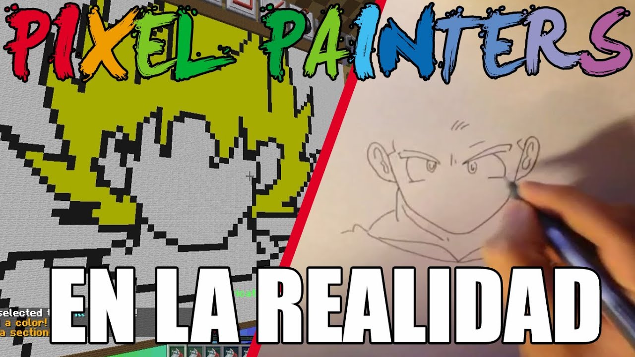 PIXEL PAINTERS EN LA REALIDAD : El Legendario Super Sayayin | Hypixel - Minecraft |