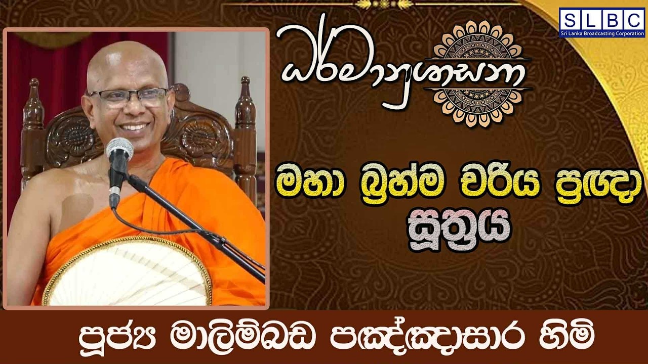 2026 FEBRUARY 01 | 08 00 PM | මහා බ්‍රහ්ම චරිය ප්‍රඥා සූත්‍රය | පූජ්‍ය මාලිම්බඩ පඤ්ඤාසාර හිමි