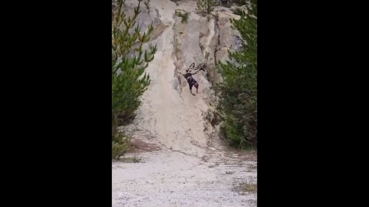 How did he manage to survive that brutal MTB crash? Cr C Folly #mtbfails #mtbshorts #mtbcrash