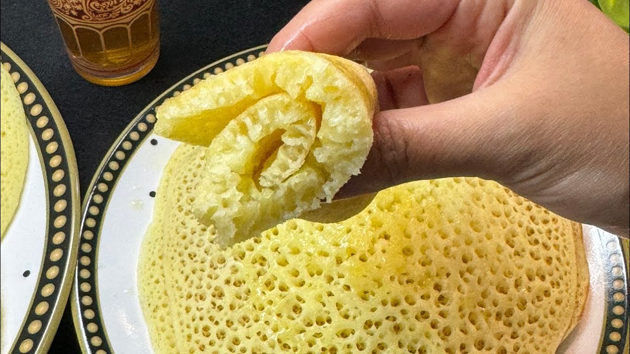 بغرير الشهدة بدون سميد حضريه لفطور العيد خفيف سهل 👌