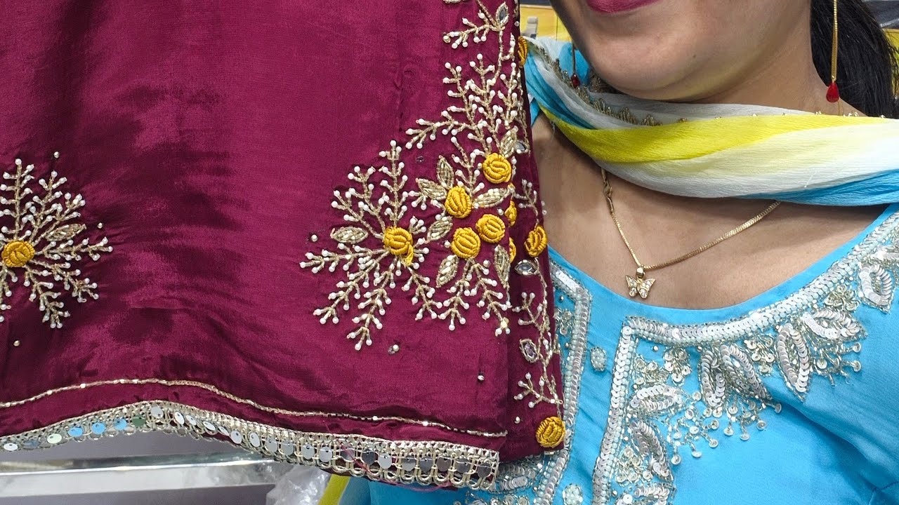 Pure Handwork partywear suits wholesale rate में order fast 8199869098