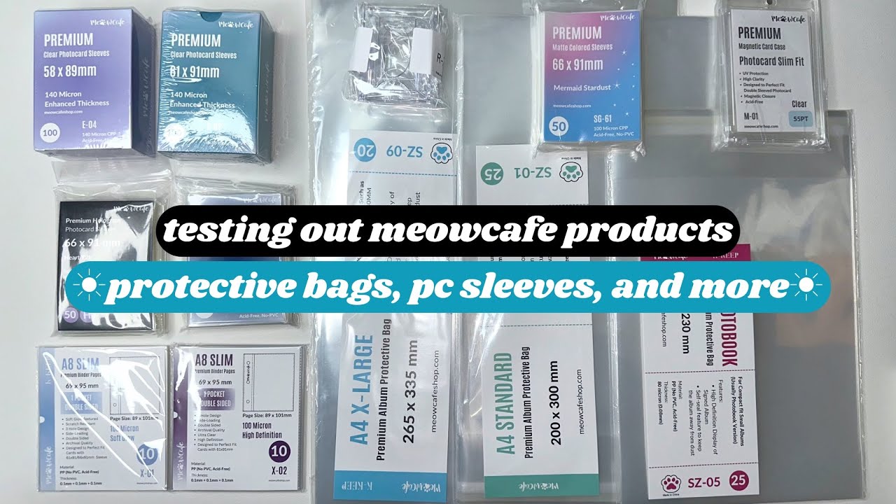 ☼ testing out meowcafe products ☀︎ protective bags, pc sleeves, and more ☼