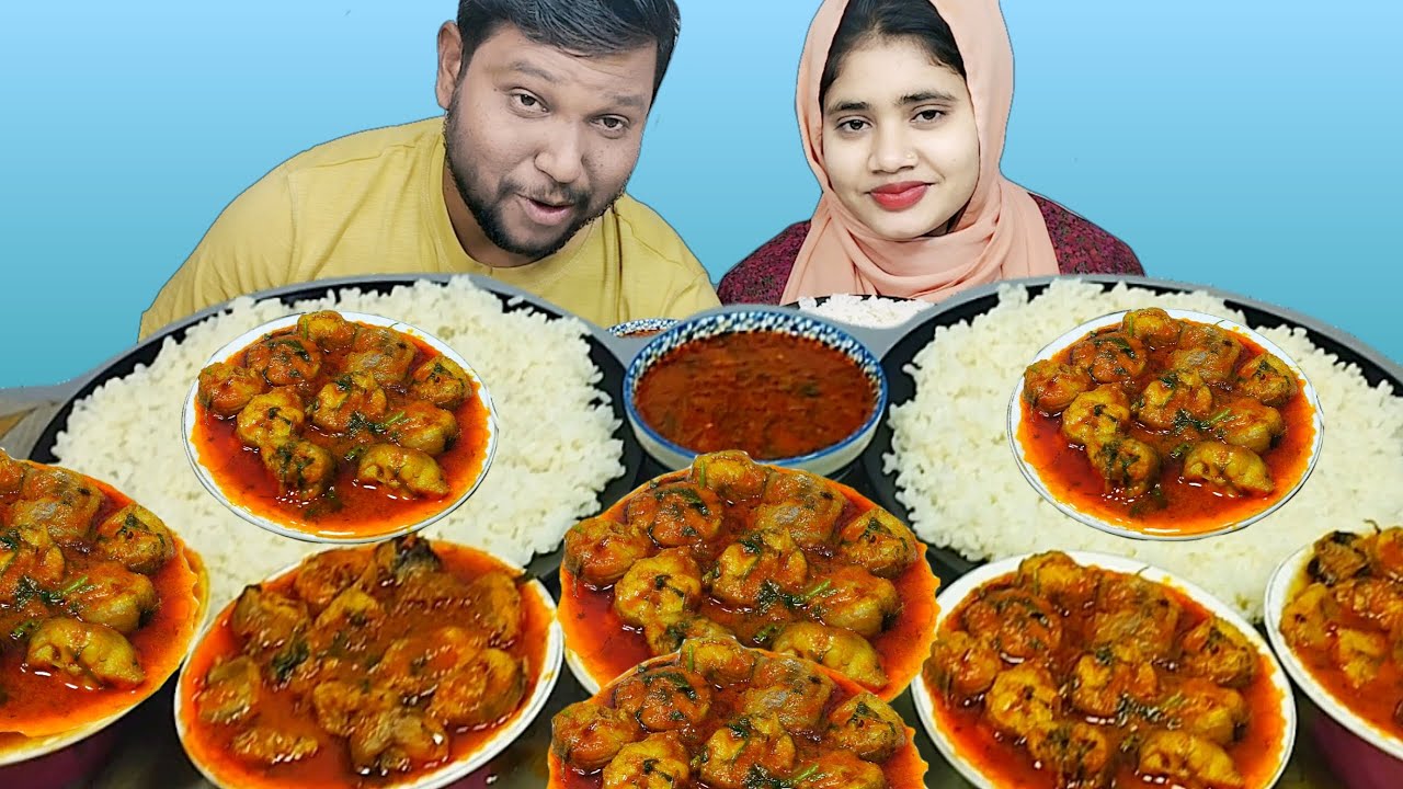 শিং মাছের ঝোল দিয়ে গরম ভাত চ‍্যালেঞ্জ, Spicy Fish Curry And Rice Eating Challenge, R+B Vlog