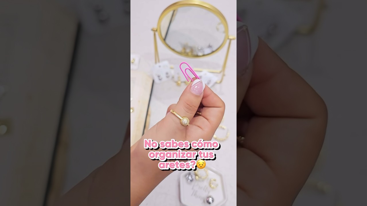 💝Super TIP para organizar tus ARETES🤯 Apuesto que no lo hab&iacute;as visto antes💥 #accesorios #tips