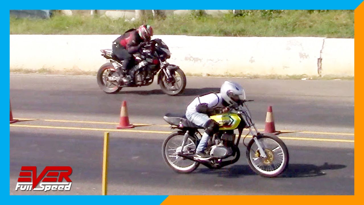 Pulsar NS 200 VS Suzuki AX 100 🔥 Drag Races 🔥 Final 17 seg. Piques de motos Barranquilla 2019