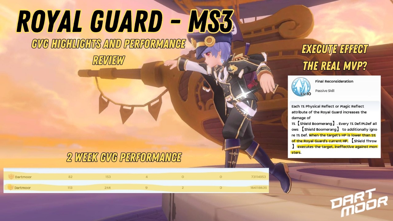 Ragnarok M: Classic - MS3 Royal Guard (RG) PoV - GVG (WOE) highlights and performance