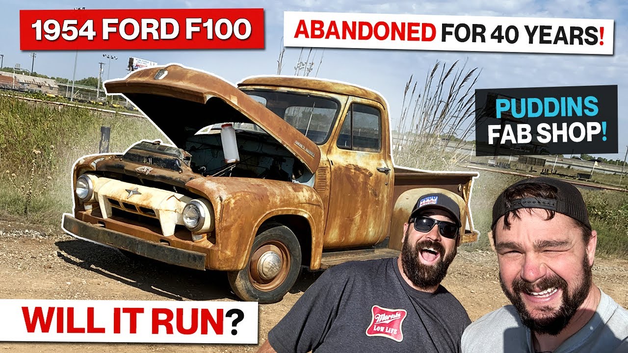 Abandoned for 39 Years! 1954 Ford F100! Will It Run?!? With Special Guest! Puddins Fab Shop!