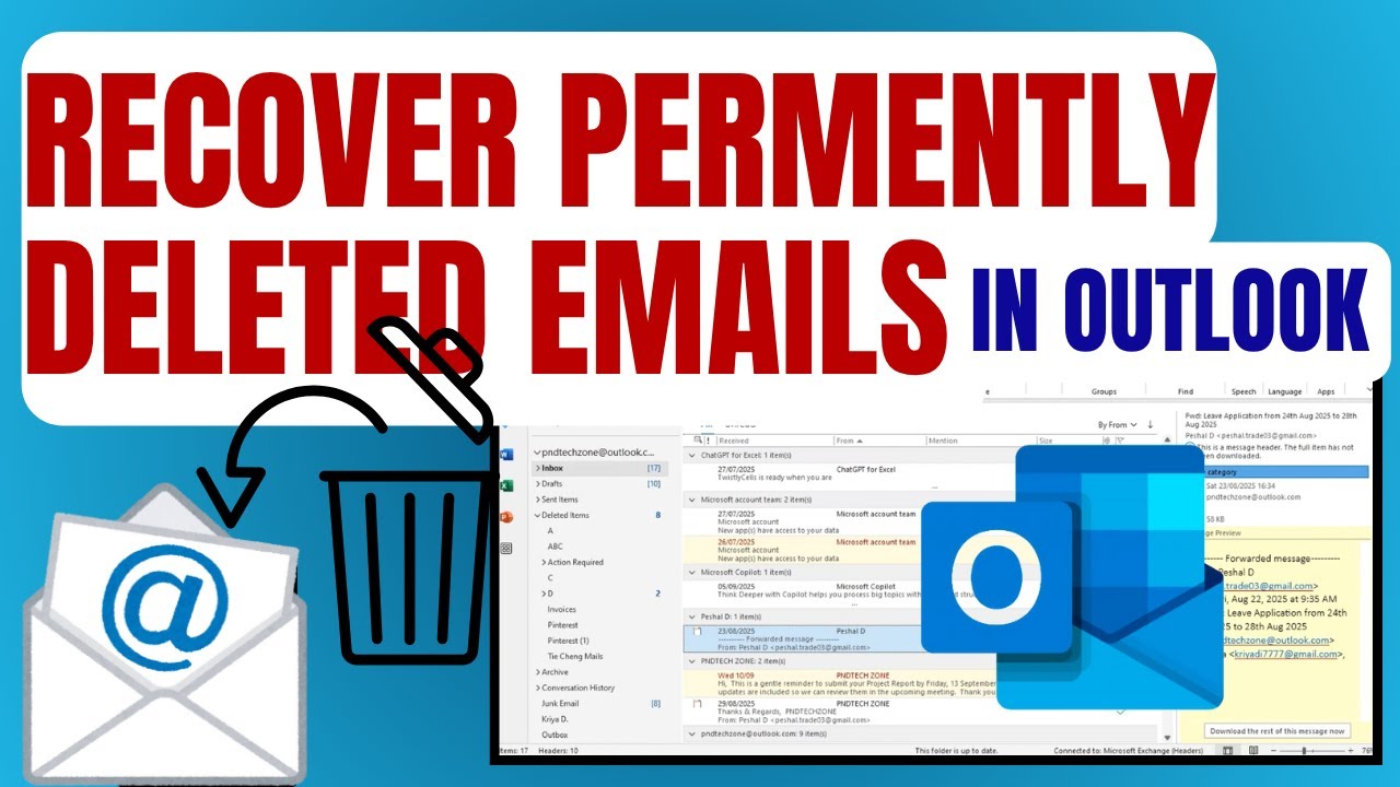 Как восстановить безвозвратно удалённые письма в Outlook | Восстановление утерянной почты #советы...