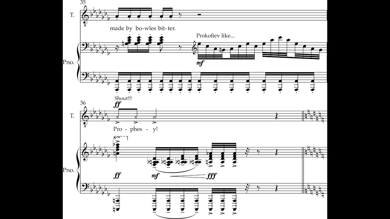 Xander Benham - Angel of the Revelation for Tenor and Piano (2021) [Score-Video]