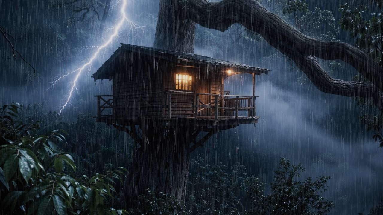 🔴 Heavy Rain & Thunder Sounds LIVE 24/7 ⛈️ Deep Sleep & Focus