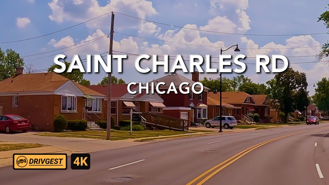 St. Charles Road | Chicago | 4K Drive Tour | Drivgest