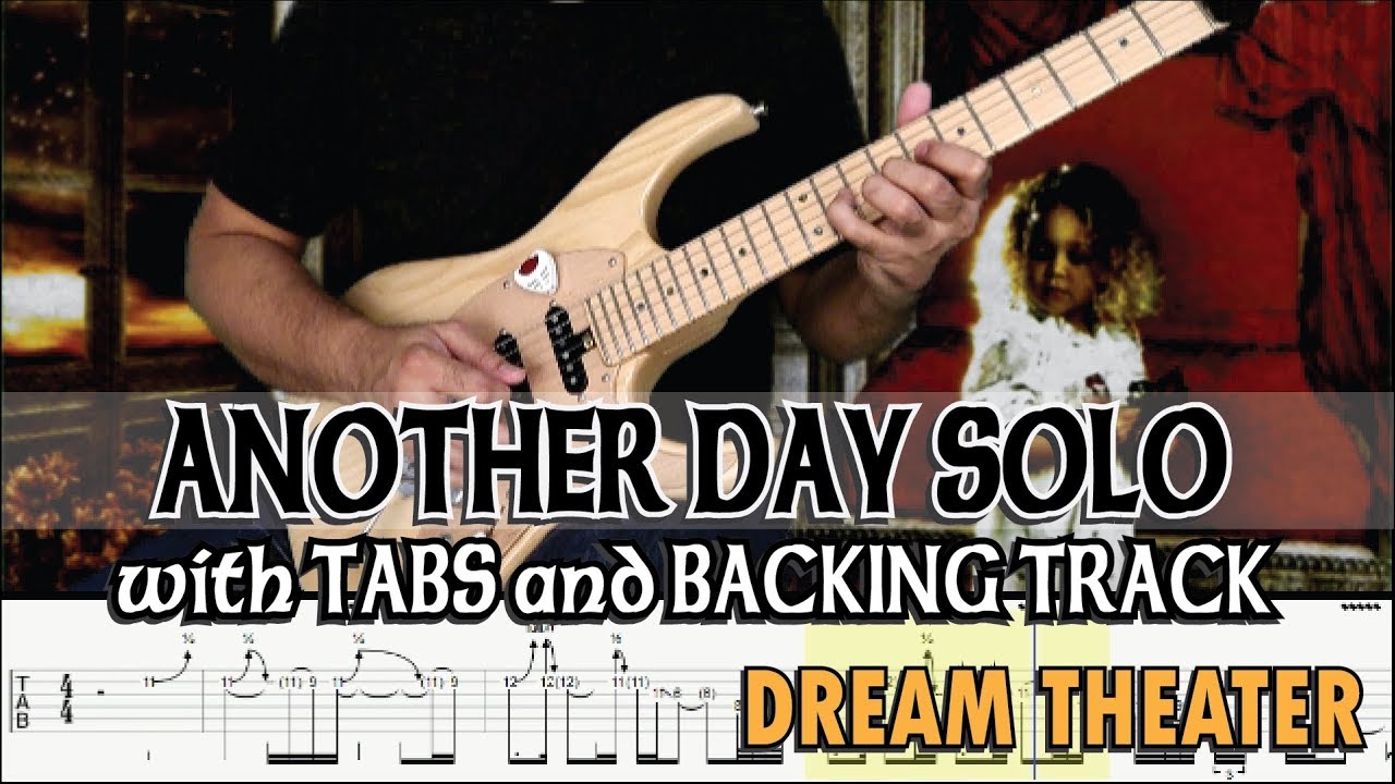 DREAM THEATER | ANOTHER DAY GUITAR SOLO with TABS and BACKING TRACK | ALVIN DE LEON (2019)