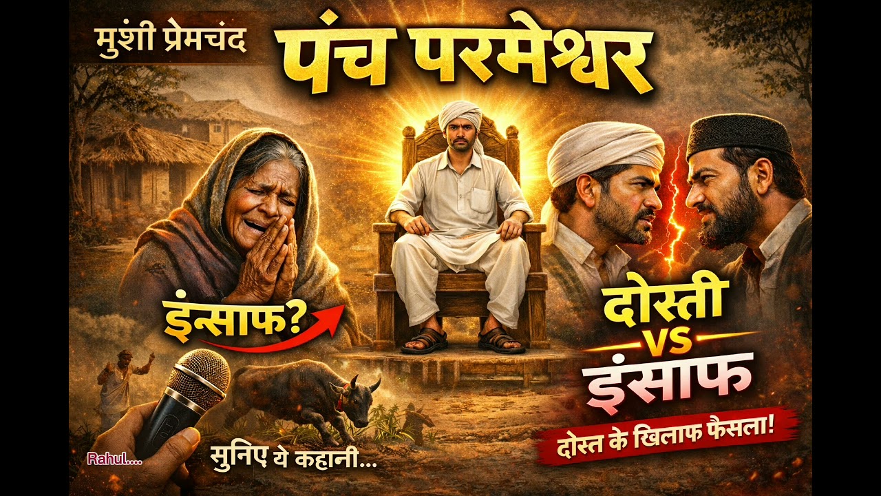 पंच परमेश्वर | दोस्ती बनाम इंसाफ✍️ | मुंशी प्रेमचंद की सबसे भावुक कहानी |  motivational story 💯🔥
