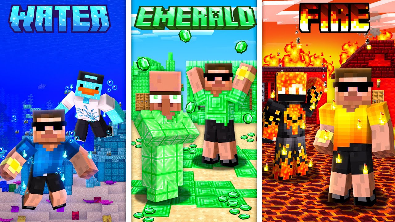 I TRANSFORMED YOUTUBERS into SUPER ELEMENTALS in Minecraft!