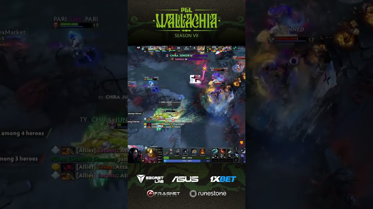 satanic GOES OFF and deletes three enemies with a brutal triple #pgl #wallachia #dota2