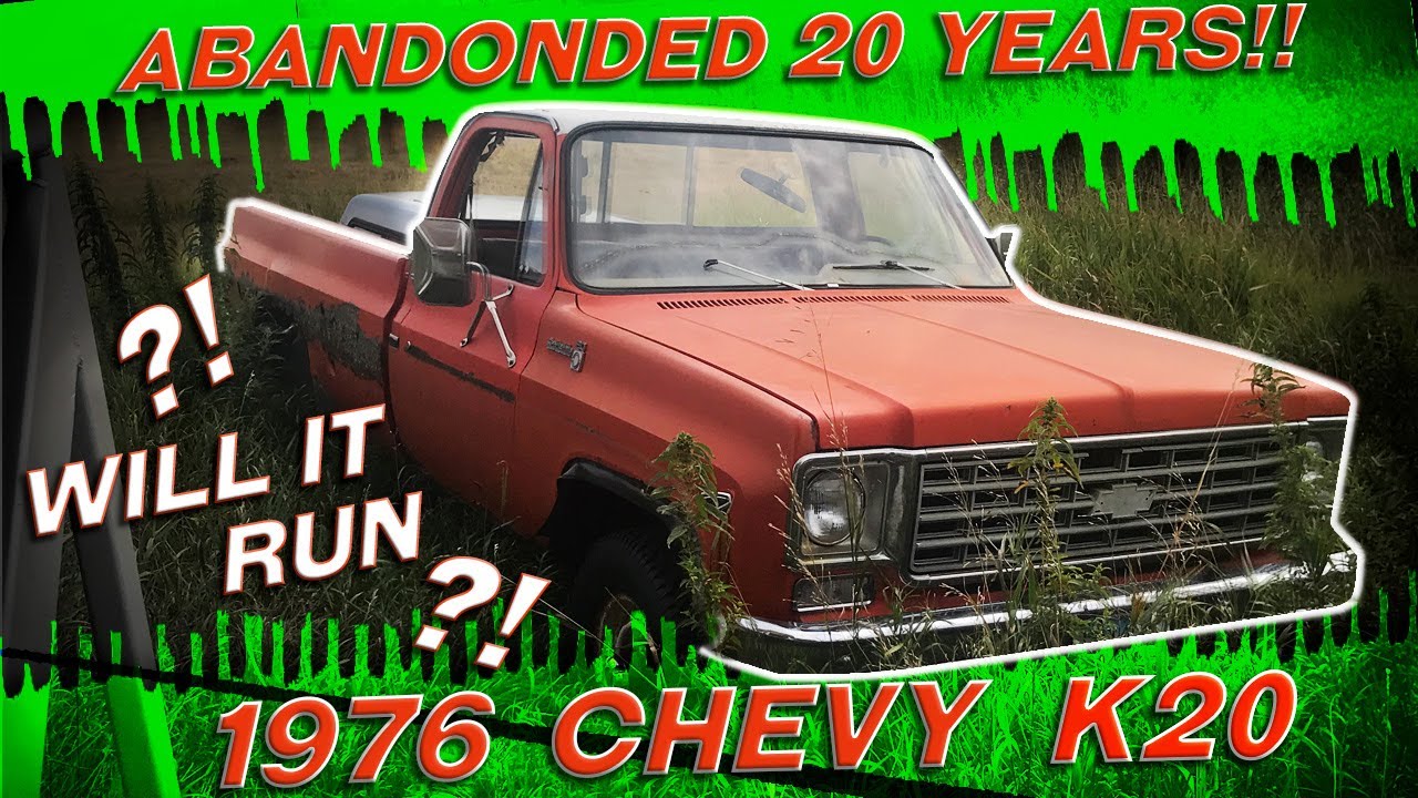 1976 Chevrolet Scottsdale 4X4! Abandoned for 20 years! Will it Run?!? K20 Squarebody Revival!