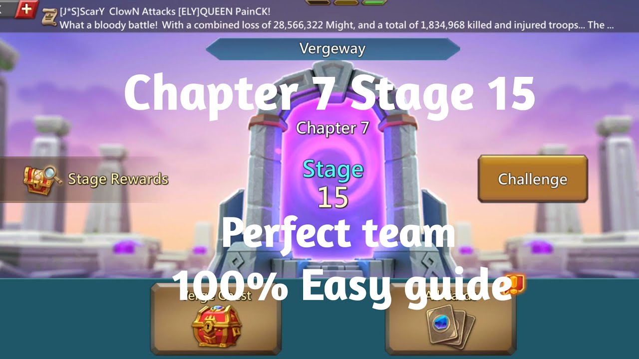 Lords mobile Vergeway chapter 7 Stage 15 easiest guide