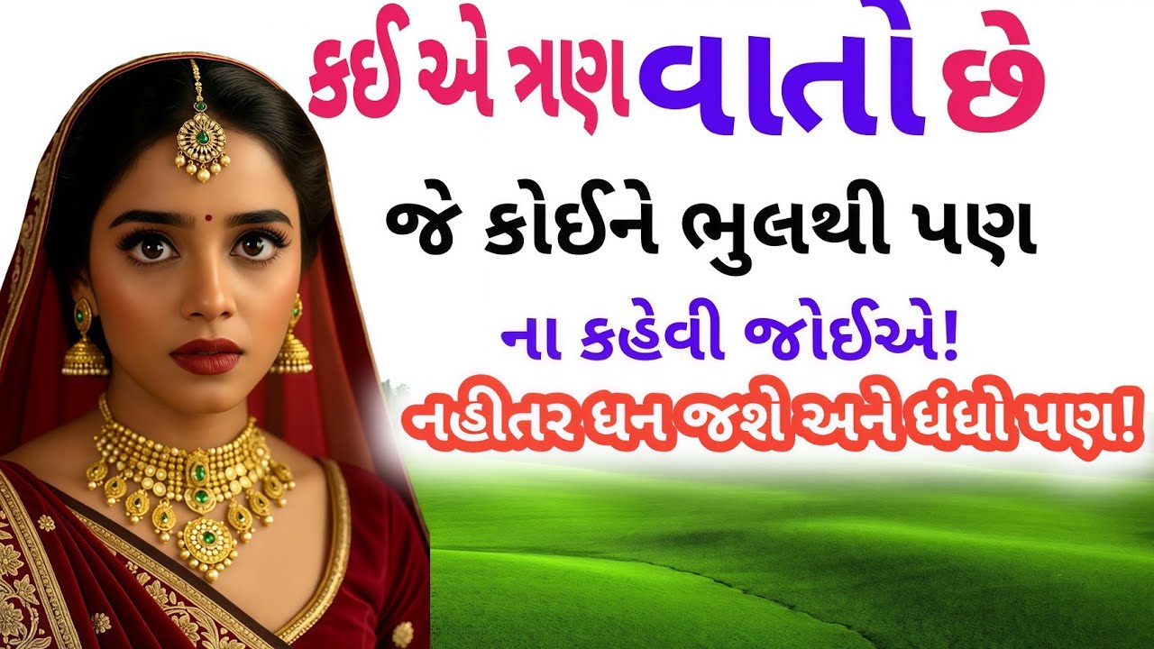 આ ત્રણ વાતો ભુલથી પણ કોઈને ના કહેશો,ગરીબી ક્યારે નજીક નહી આવે।।Life Lesson story 
