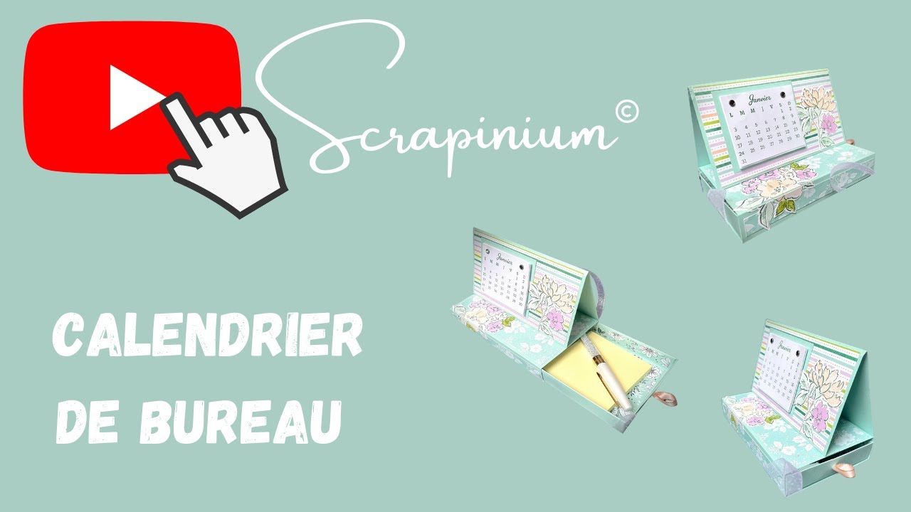 Tuto calendrier de bureau scrapbooking Stampin‘ Up Pétales manuscrites