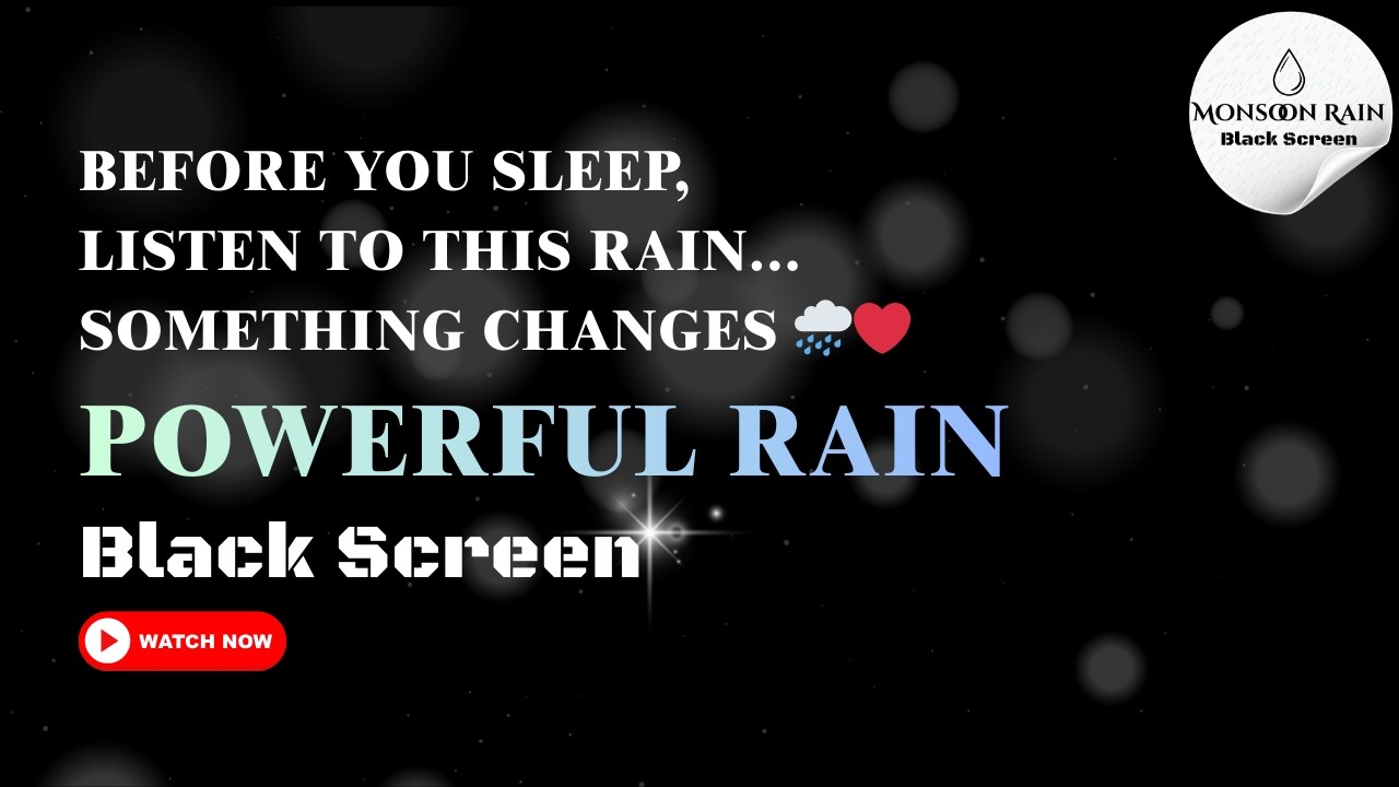 Before You Sleep, Listen to This Rain… Something Changes 🌧️🖤 | Monsoon Rain – Black Screen