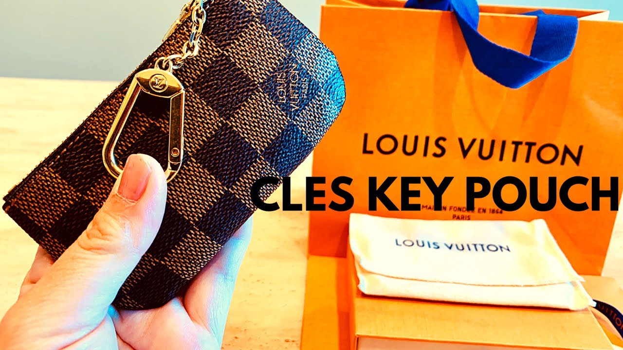 Louis Vuitton Key Pouch Cles | Review, Wear & Tear, What Fits | Shop Luxe #louisvuitton #lvcles #lv