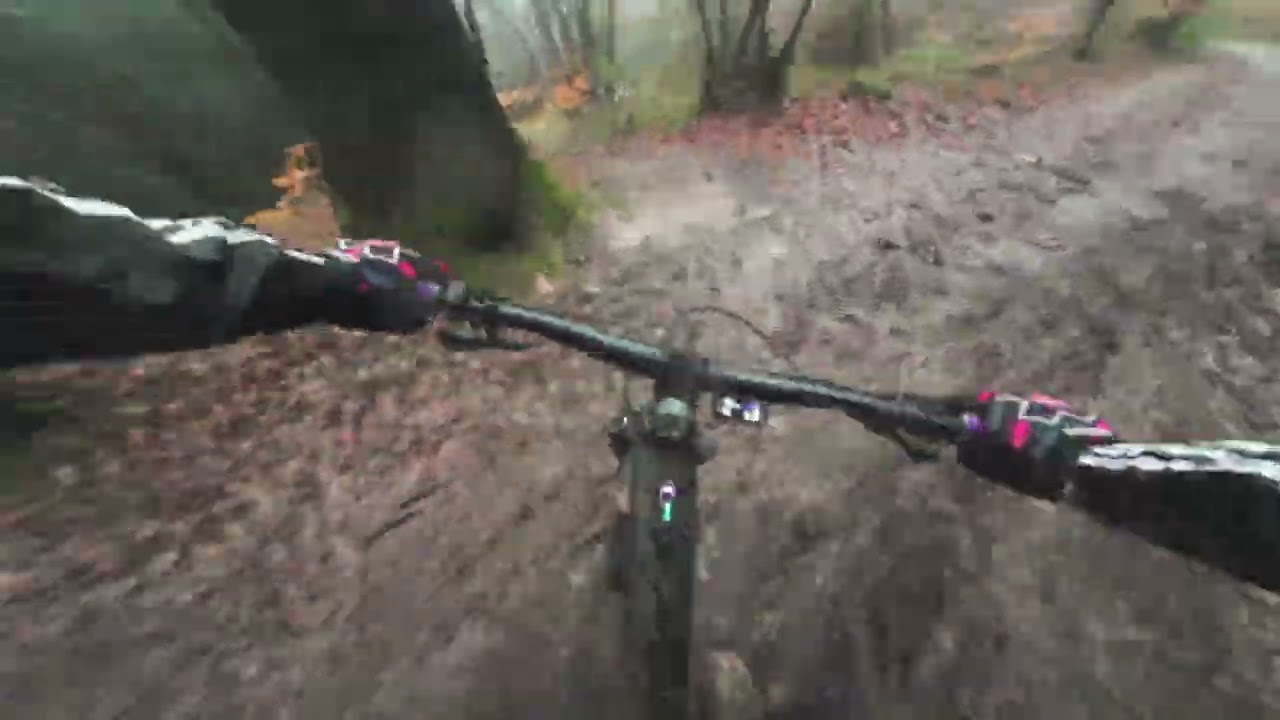 First time mountain biking at Bourton combe flax bourton Bristol, super wet and slippy 