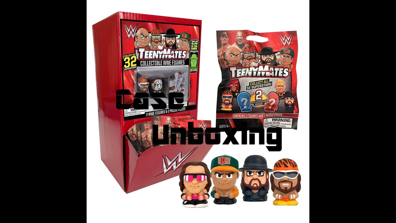 TeenyMates WWE Series 1 Gravity Box Container of 32 Mystery Packs UNBOXING