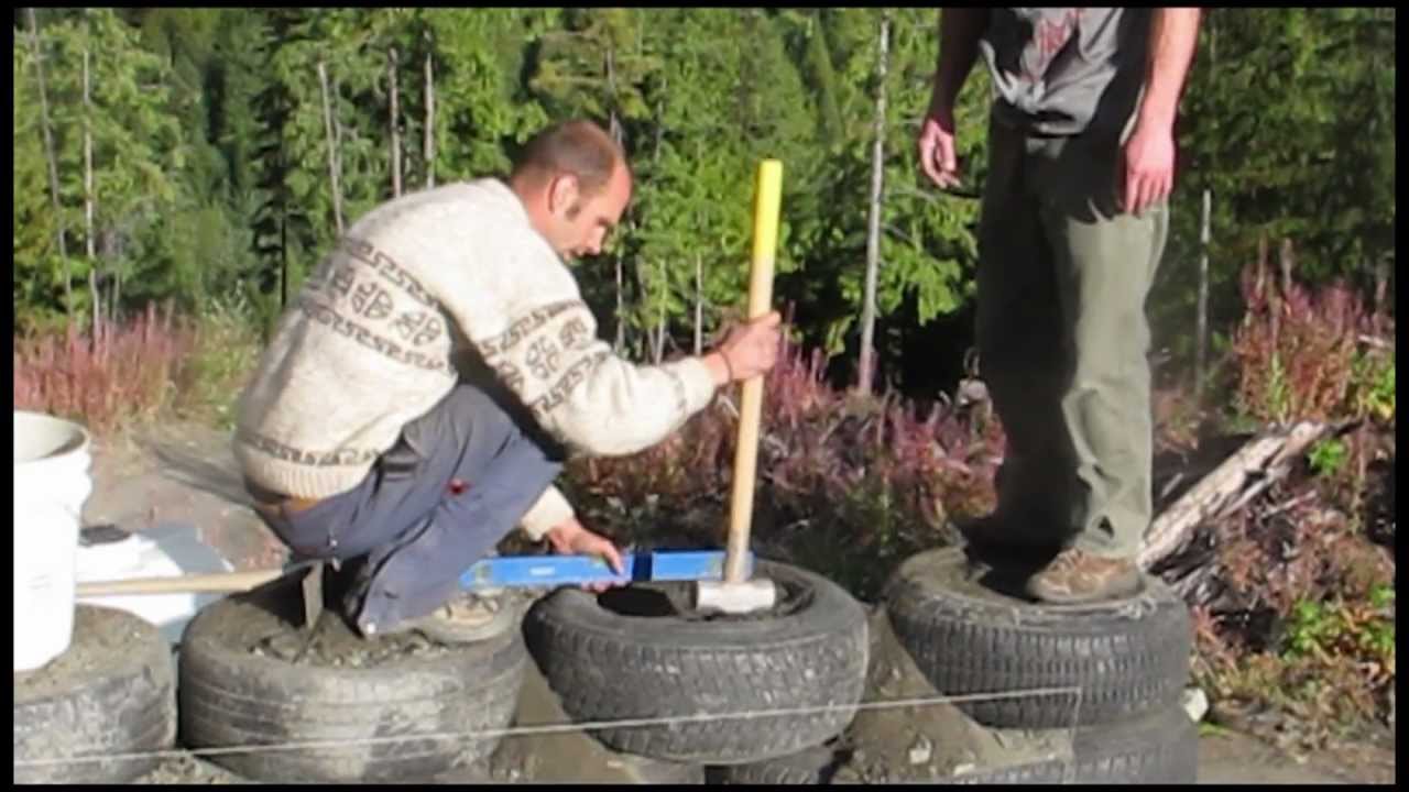 Pound an Earthship Tire the Easy Way with Dustin East