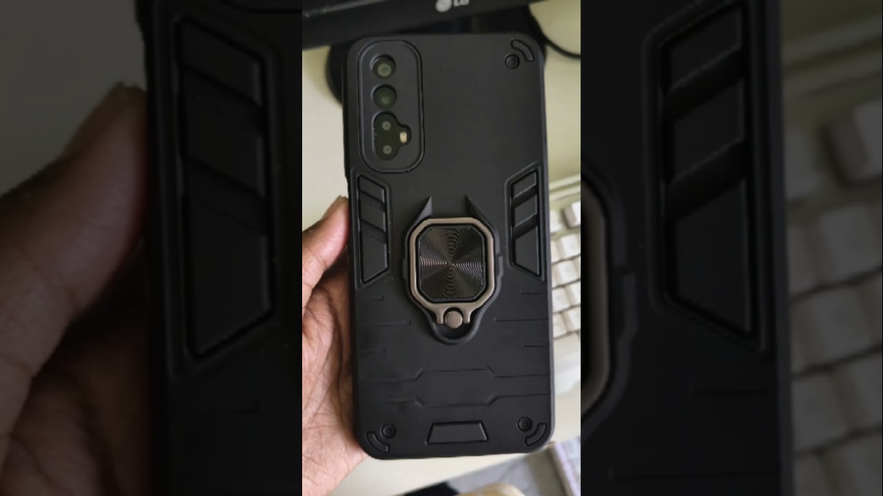 🩶Unboxing Realme 7 phone cover, black phone case #youtubeshorts #shorts #trending #unboxing #reels