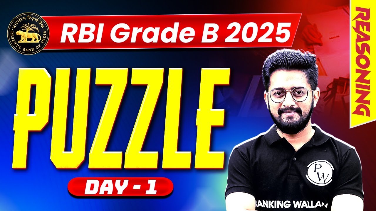 RBI Grade B Preparation 2025 | Puzzle Reasoning | RBI Grade B Puzzle | by Sachin Sir