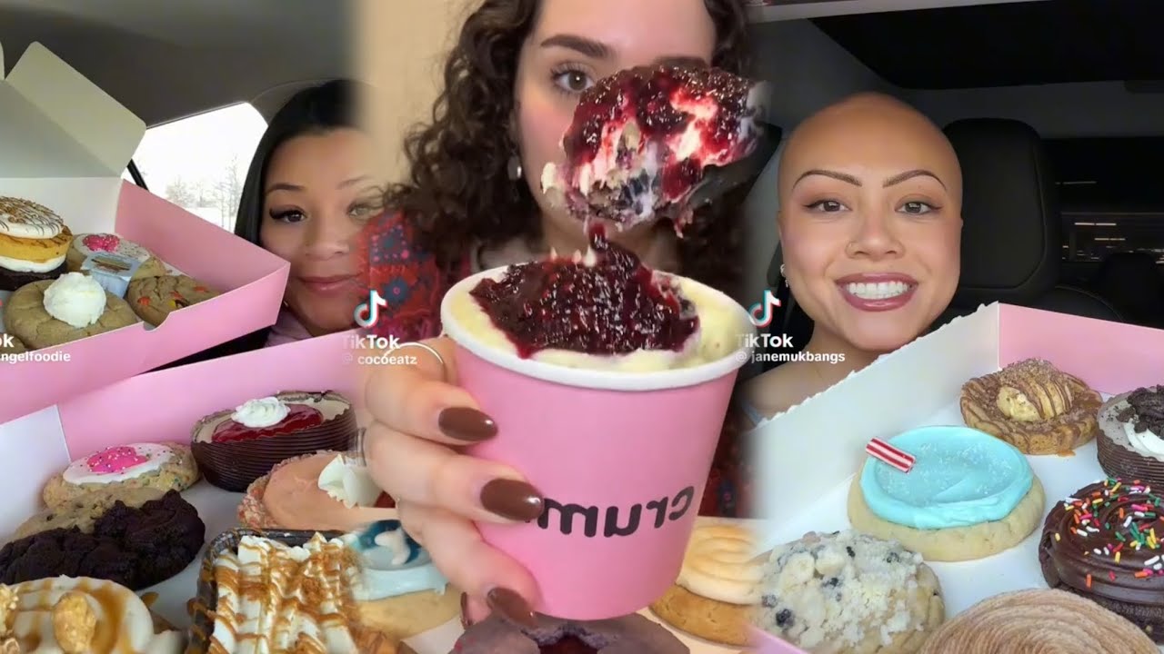 EXTREMELY Satisfying Crumbl Cookie Mukbang Compilation