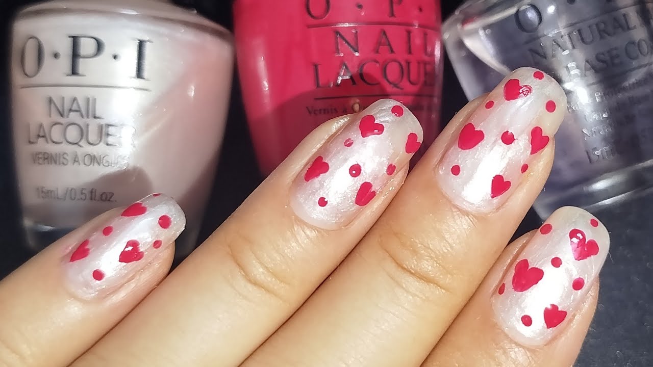 Easy Valentine's Day Nail Art Design 2026 | Rose Pearl