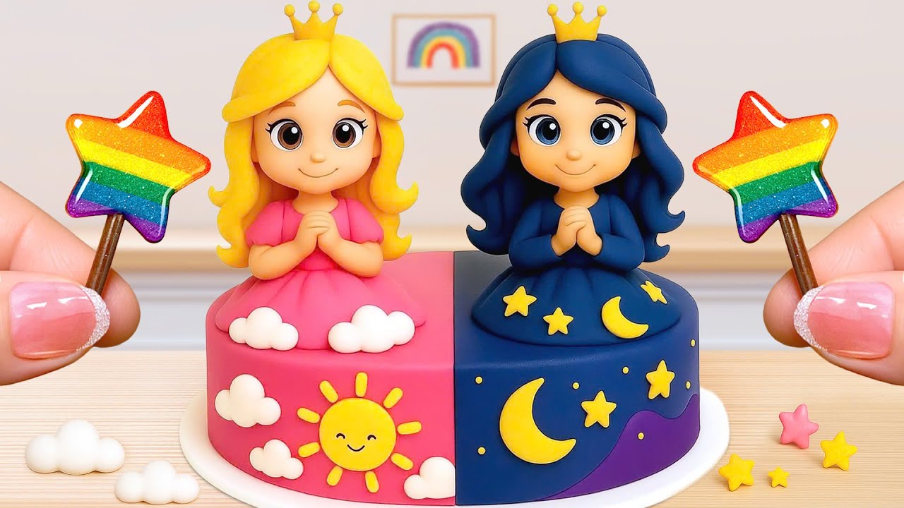 Mini Cake Recipe With Day Princess Vs Night Princess Cake Ideas 🌈