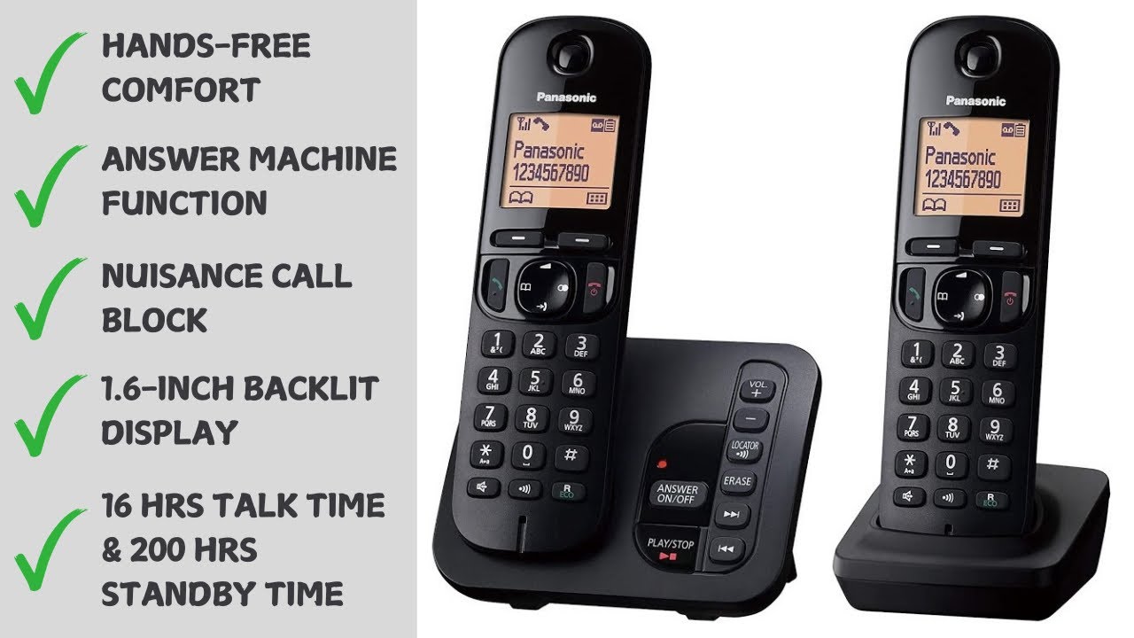 Panasonic KX-TGC222EB Беспроводной DECT-телефон с автоответчиком для дома — обзор