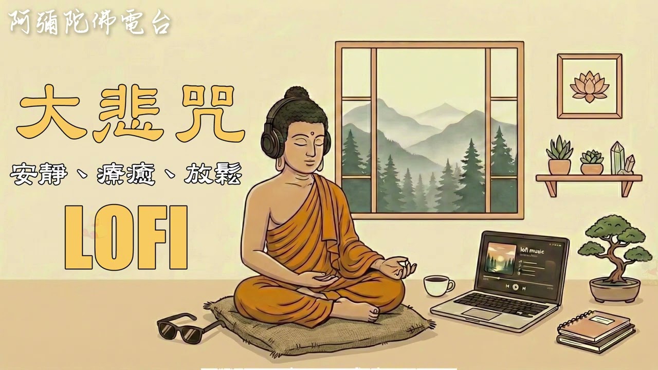 大悲咒（梵文版）×深夜靜心｜LoFi 靜心・助眠放鬆｜睡前放鬆・好好睡一晚 (Deep Sleep Mantra)安靜・助眠・放鬆｜60分鐘