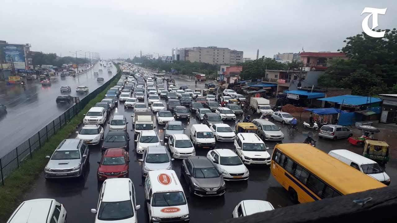 Heavy rain across Delhi-NCR leads to waterlogging, traffic jams