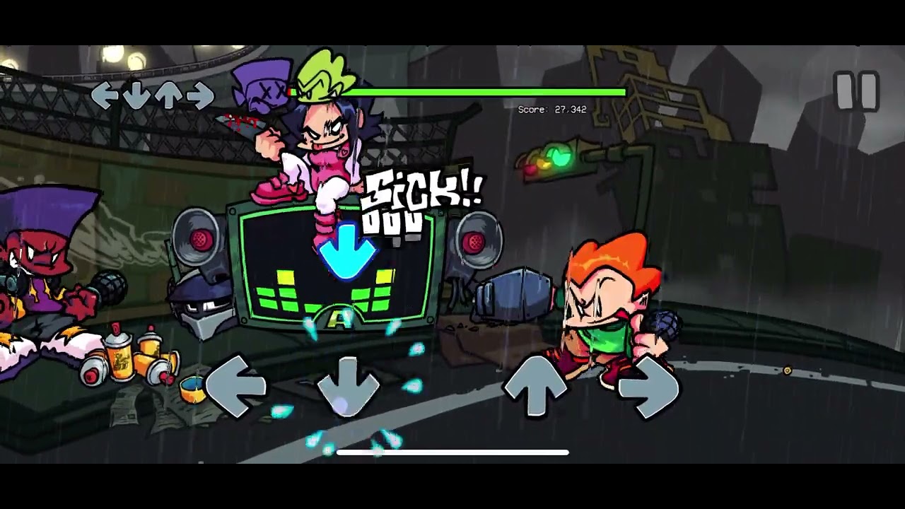 Me playing fnf for the first time in mobile phone. Pico vs Darnell 