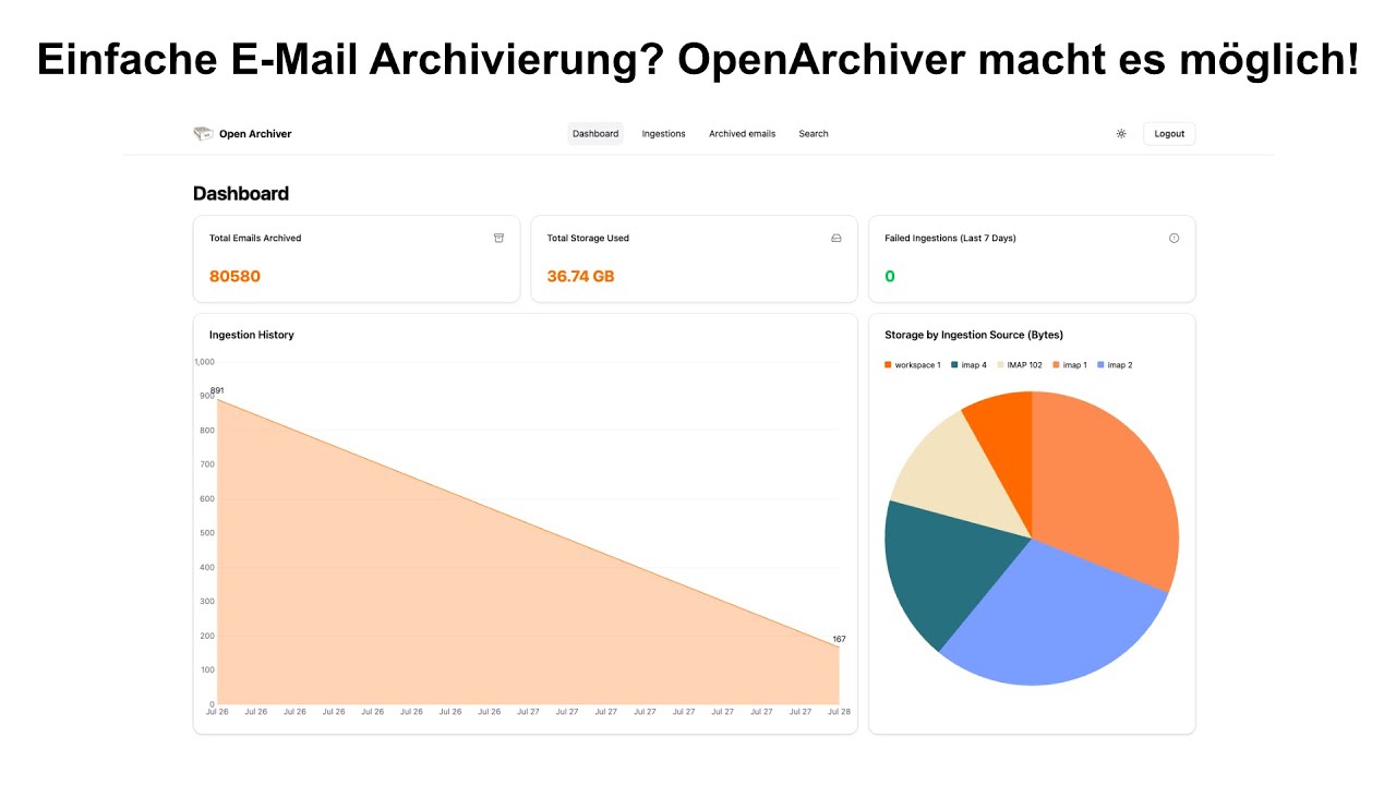 E-Mail Archivierung Einfach gemacht -  Installation von OpenArchiver Teil 1