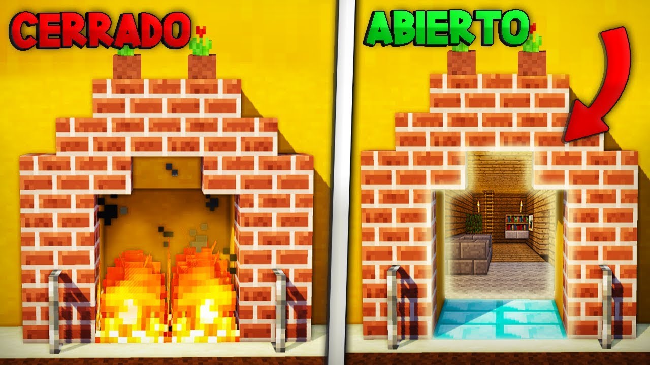 MINECRAFT: COMO HACER UNA SUPER INCREIBLE ENTRADA SECRETA DENTRO DE UNA CHIMENEA! | LA ENCONTRARÁS?