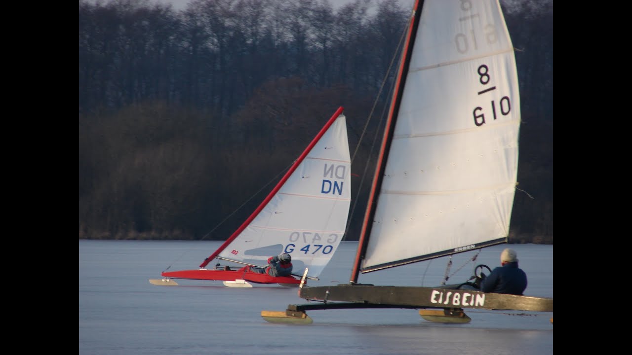 Eissegeler in Aciton auf dem Einfelder See