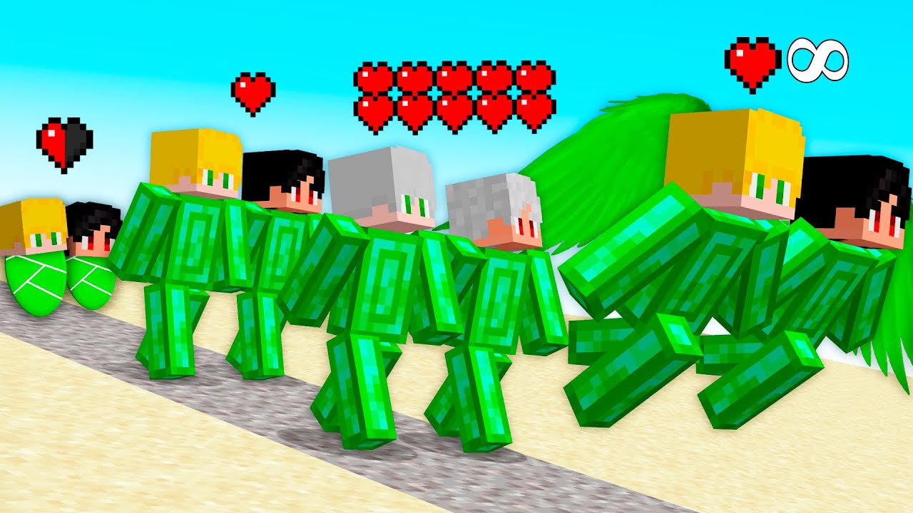 От рождения до изумрудного бессмертного в Minecraft!