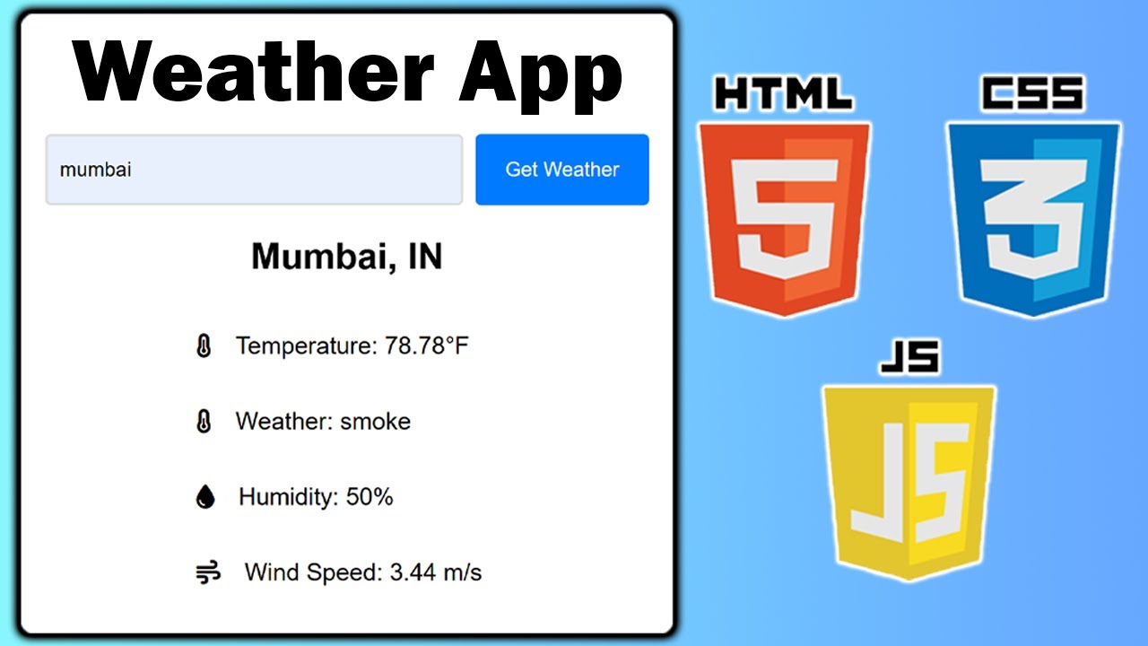 Создайте приложение &laquo;Погода&raquo; с помощью HTML, CSS, JavaScript и Open Weather API | Учебное пособие...