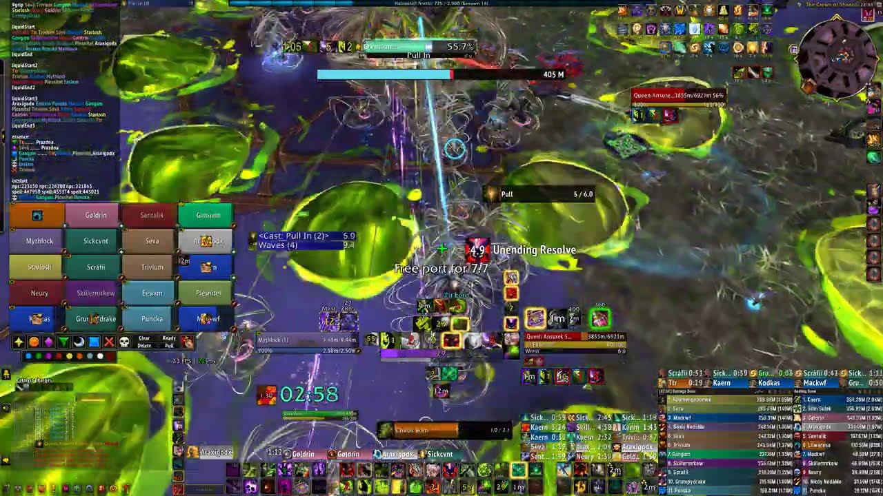 Stones VS Mythic Queen Ansurek Destruction warlock PoV