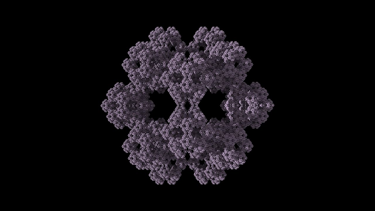 3D fractal: dodecahedron flake or Sierpinski dodecahedron (2x slower version)